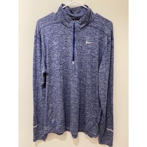 Nike Dri-Fit Quarter Zip - Blue/White